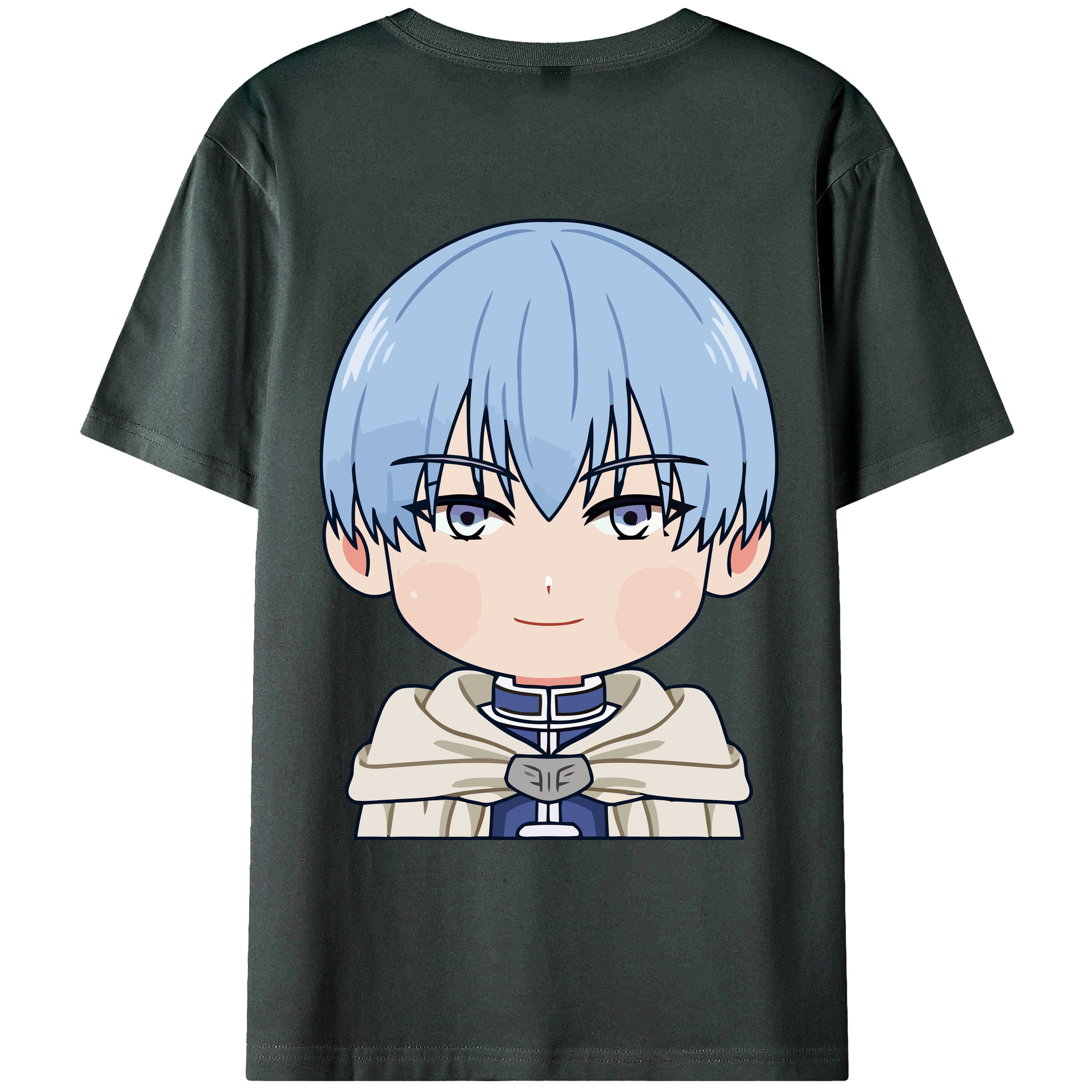 （画像用） 葬送のフリーレン Frieren 綿100％ メンズ半袖Tシャツ（バックプリント） 通気性